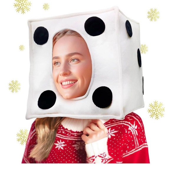 NEW Dice Head Costume Bunco or Game Night Hat - Picture 2 of 5